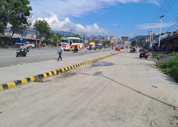 पोखरा बसपार्क क्षेत्रको सडकमा पार्किङ बन्द