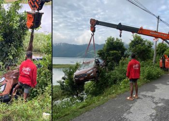 ड्रिंक एण्ड ड्राइभः फेवातालमा खस्यो कार