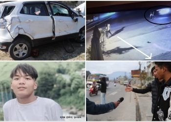 पोखराको पर्स्याङमा कारको ठक्करबाट दुई पैदलयात्रीको मृत्यु