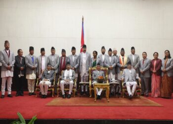 तीन उपप्रधानसहित नवनियुक्त मन्त्रीले लिए शपथ