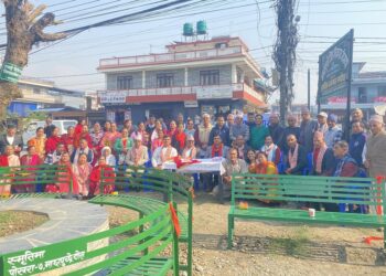 पोखरा ७, माछापुच्छ्रे टोलमा बुटिक चौतारा र व्यवस्थित बेञ्च निर्माण