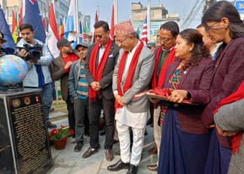 पोखराको महेन्द्रपुलमा अन्तर्राष्ट्रिय झण्डा पार्क उद्घाटन [भिडियोसहित]