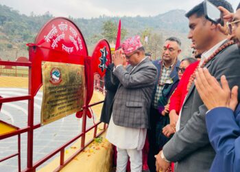 अर्जुनचौपारीमा निर्मित नवग्रह मन्दिरको पर्यटनमन्त्रीद्वारा उद्घाटन