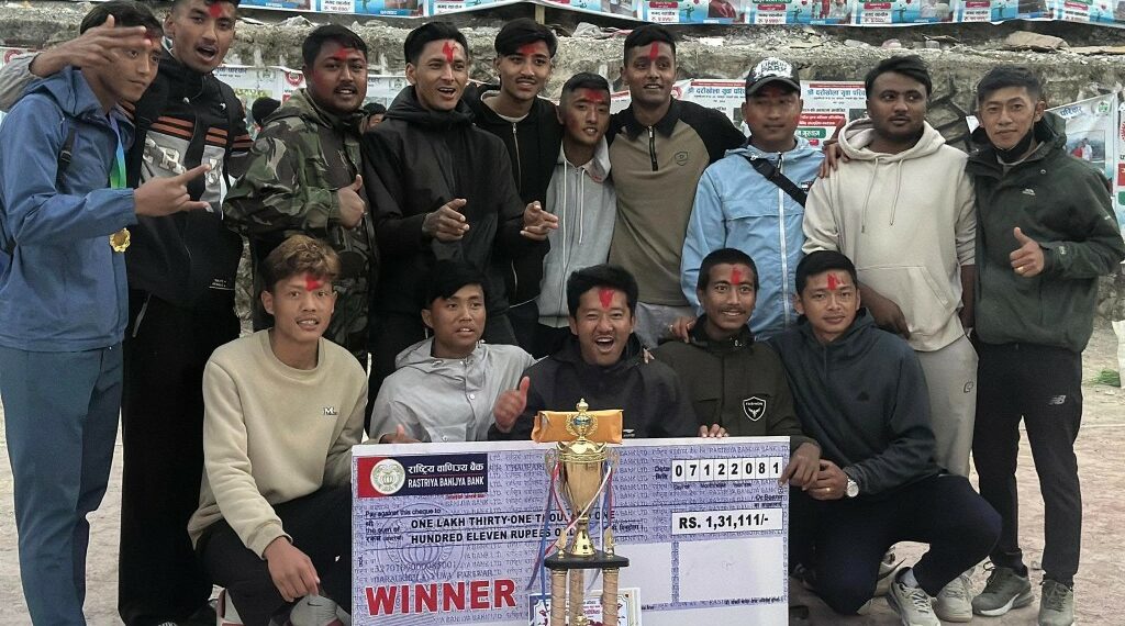 अर्जुनचौपारीमा भलिबल उपाधि राङ्खोलालाई