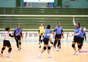 प्रचण्ड कप भलिबल: उपाधिका लागि दुई विभागीय टोली एपीएफ र पुलिस भिड्ने, न्यु डायमण्ड एपीएफसँग पराजित