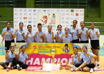 प्रचण्ड कप भलिबलको उपाधि एपीएफले जित्यो