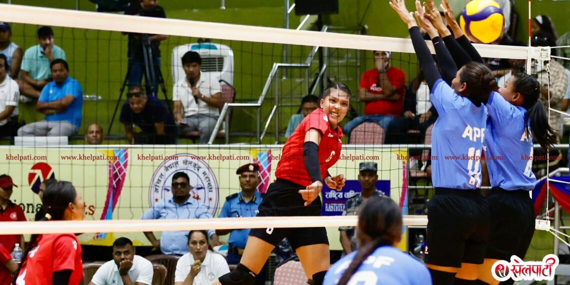 प्रचण्ड कप भलिबल सुरु, पहिलो खेलमा एनपिसीले एपीएफलाई हरायो