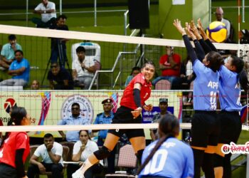 प्रचण्ड कप भलिबल सुरु, पहिलो खेलमा एनपिसीले एपीएफलाई हरायो