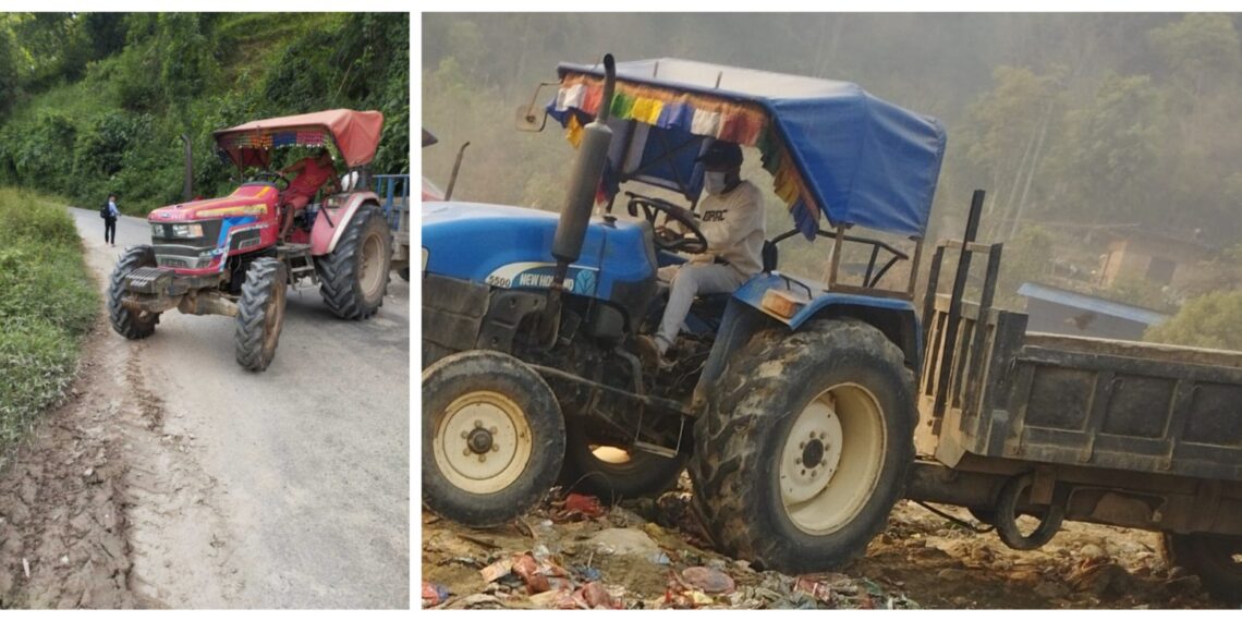 अवैध रूपमा नदीजन्य पदार्थ ओसारपसारमा संलग्न दुई ट्याक्टर नियन्त्रण