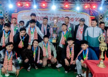 पालिका स्तरीय भलिबलको उपाधि पुतलीबजारलाई