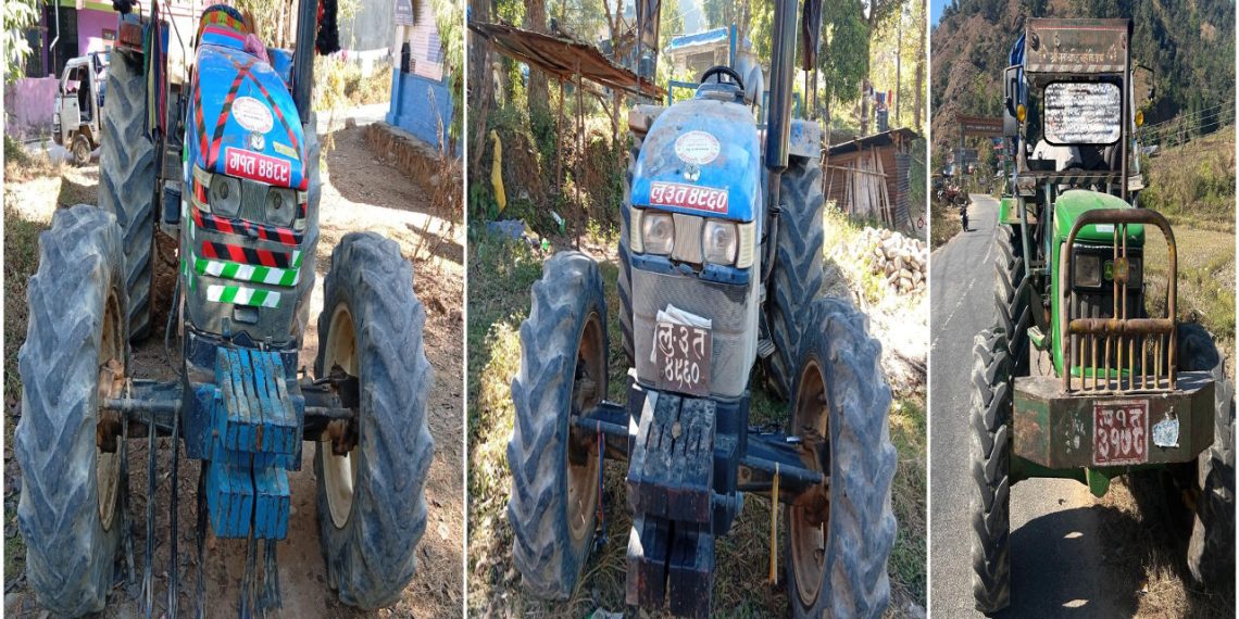 नदिजन्य पदार्थ ओसारपसारमा संलग्न तीन ट्याक्टर नियन्त्रणमा