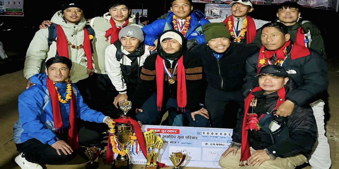 वडास्तरीय पुरुष भलिबलको उपाधि वालिङ–१२ लाई