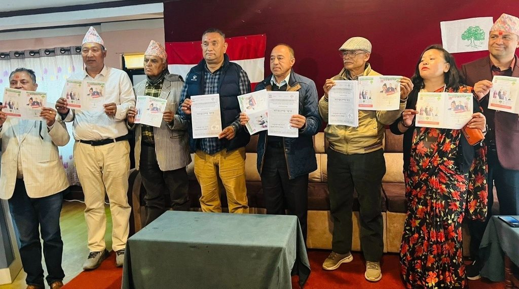 स्याङ्जालाई नमूना बनाउने भन्दै कांग्रेस उम्मेदवारले सार्वजनिक गरे संकल्प पत्र