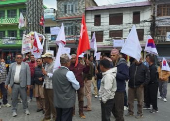 ओली पक्राउको विरोधमा स्याङ्जामा प्रदर्शन, रिहाइको माग