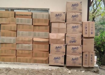 एक लाख बढी मूल्यका बिलबिनाका खाद्य सामग्रीसहित मिनी ट्रक नियन्त्रणमा