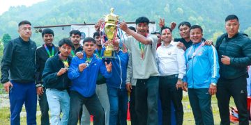 बिरुवामा अध्यक्ष कप: वडा नं–६ ले जित्यो पुरुष भलिबलको उपाधि