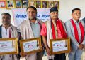 नेपाल पत्रकार महासंघ स्याङ्जाद्वारा तीन पूर्व अध्यक्षलाई सम्मान