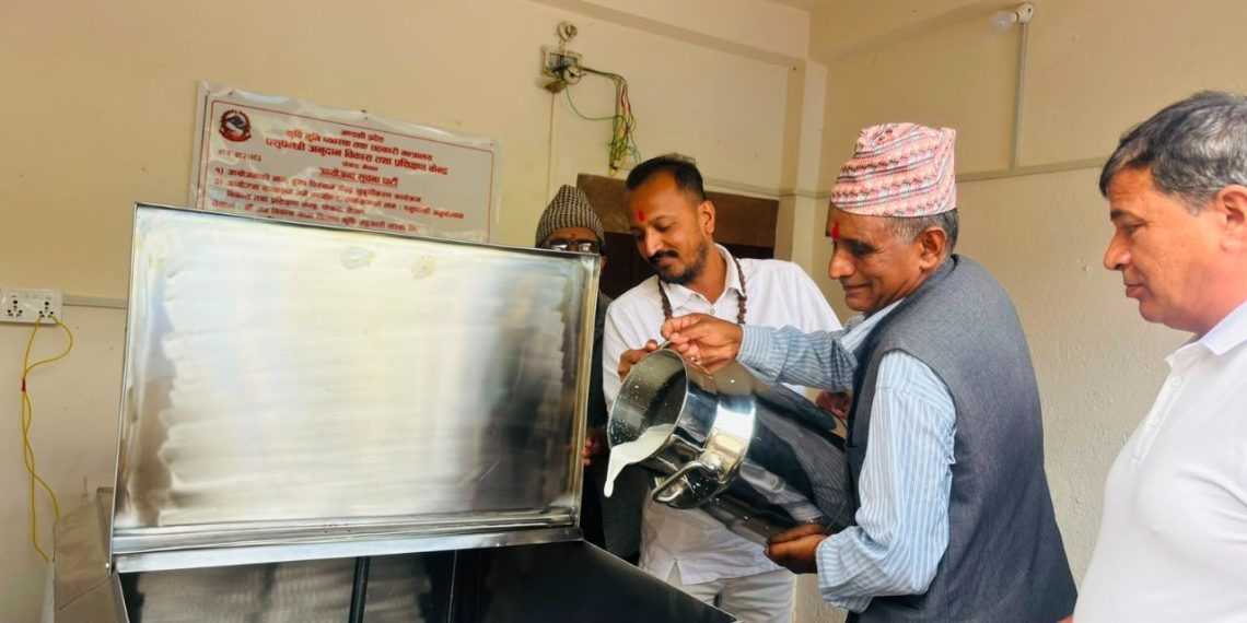 अर्जुनचौपारीमा सञ्चालनमा आयो दुग्ध चिस्यान केन्द्र