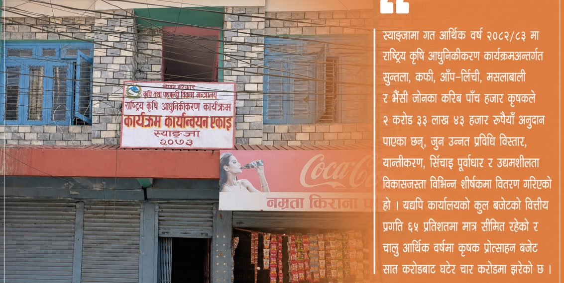स्याङ्जाका कृषकलाई साढे दुई करोडभन्दा बढी अनुदान