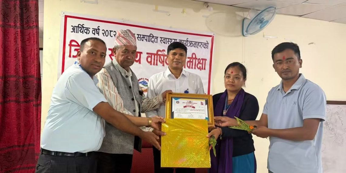 अर्जुनचौपारी स्वास्थ्य चौकी लगातार दोस्रोपटक जिल्लामै उत्कृष्ट