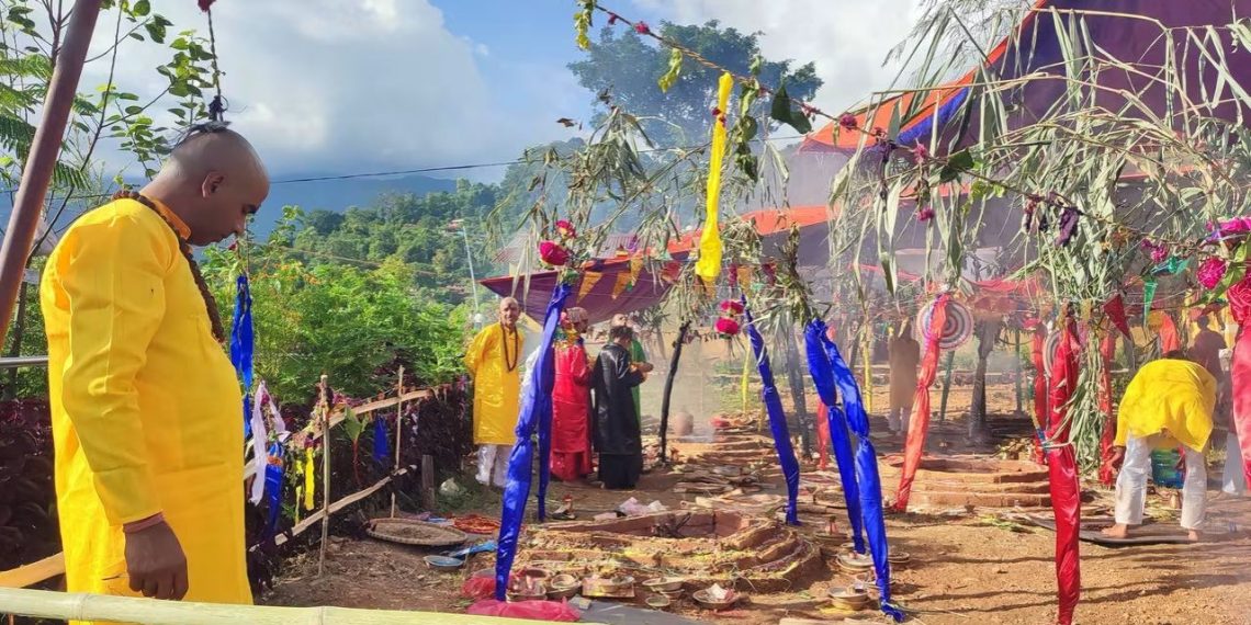 भोटेकोशी बाढीपीडितको शान्तिको कामना गर्दै नवग्रह धाममा विशेष महाअनुष्ठान