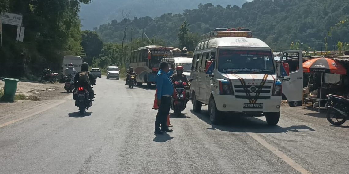 स्याङ्जामा तीन महिनामा ट्राफिक कारबाहीबाट २८ लाख राजस्व