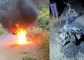 स्याङ्जामा गुडिरहेको स्कुटरमा आगलागी